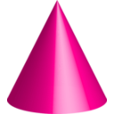download Cone clipart image with 270 hue color