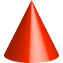 download Cone clipart image with 315 hue color