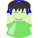 download Boy With Headphone1 clipart image with 45 hue color