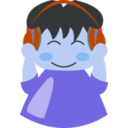 download Boy With Headphone1 clipart image with 180 hue color