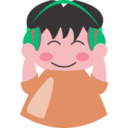 download Boy With Headphone1 clipart image with 315 hue color