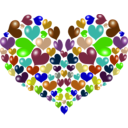 download Red Heart clipart image with 45 hue color
