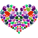 download Red Heart clipart image with 315 hue color