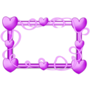 download Pink Hearts Frame clipart image with 315 hue color