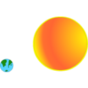 download Sun And Earth clipart image with 0 hue color