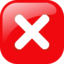 Red Square Error Warning Icon