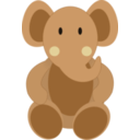 download Baby Elephant clipart image with 180 hue color