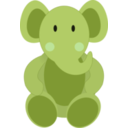 download Baby Elephant clipart image with 225 hue color