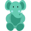 download Baby Elephant clipart image with 315 hue color