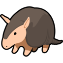 download Armadillo clipart image with 0 hue color