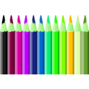 download Coloured Pencils clipart image with 90 hue color