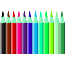 download Coloured Pencils clipart image with 135 hue color