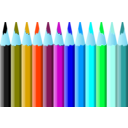 download Coloured Pencils clipart image with 180 hue color
