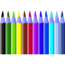 download Coloured Pencils clipart image with 225 hue color