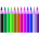 download Coloured Pencils clipart image with 270 hue color