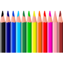 download Coloured Pencils clipart image with 0 hue color