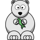 download Cartoon Polar Bear clipart image with 90 hue color