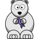 download Cartoon Polar Bear clipart image with 225 hue color