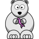 download Cartoon Polar Bear clipart image with 270 hue color