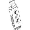 download Usb Flash Drive clipart image with 45 hue color