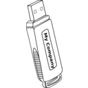 download Usb Flash Drive clipart image with 90 hue color