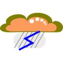 download Drakoon Thunder Cloud 1 clipart image with 180 hue color