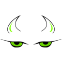 download Devils Eyes clipart image with 90 hue color