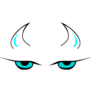 download Devils Eyes clipart image with 180 hue color