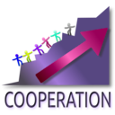 download Cooperation Leads To Success clipart image with 225 hue color
