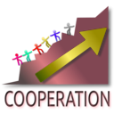 download Cooperation Leads To Success clipart image with 315 hue color