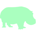 download Hippo Silhouette clipart image with 135 hue color
