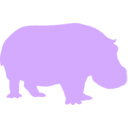 download Hippo Silhouette clipart image with 270 hue color