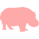 download Hippo Silhouette clipart image with 0 hue color