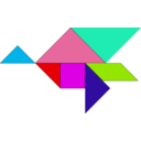 download Tangram clipart image with 135 hue color