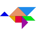 download Tangram clipart image with 180 hue color