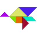 download Tangram clipart image with 225 hue color