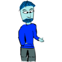 download Man With Braun Hair And Braun Trousers clipart image with 180 hue color
