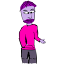 download Man With Braun Hair And Braun Trousers clipart image with 270 hue color