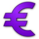 download Euro clipart image with 225 hue color