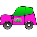 download 2d Yellow Fun Car clipart image with 270 hue color