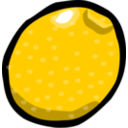 download Lemon clipart image with 0 hue color