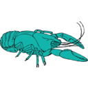 download Crayfish clipart image with 180 hue color