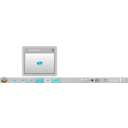 download Windows 7 Taskbar clipart image with 180 hue color