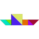 download Tangram clipart image with 225 hue color