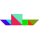 download Tangram clipart image with 315 hue color