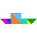 download Tangram clipart image with 0 hue color