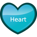 download Heart clipart image with 180 hue color