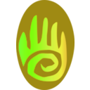 download Hand Icon clipart image with 45 hue color