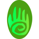 download Hand Icon clipart image with 90 hue color