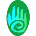 download Hand Icon clipart image with 135 hue color